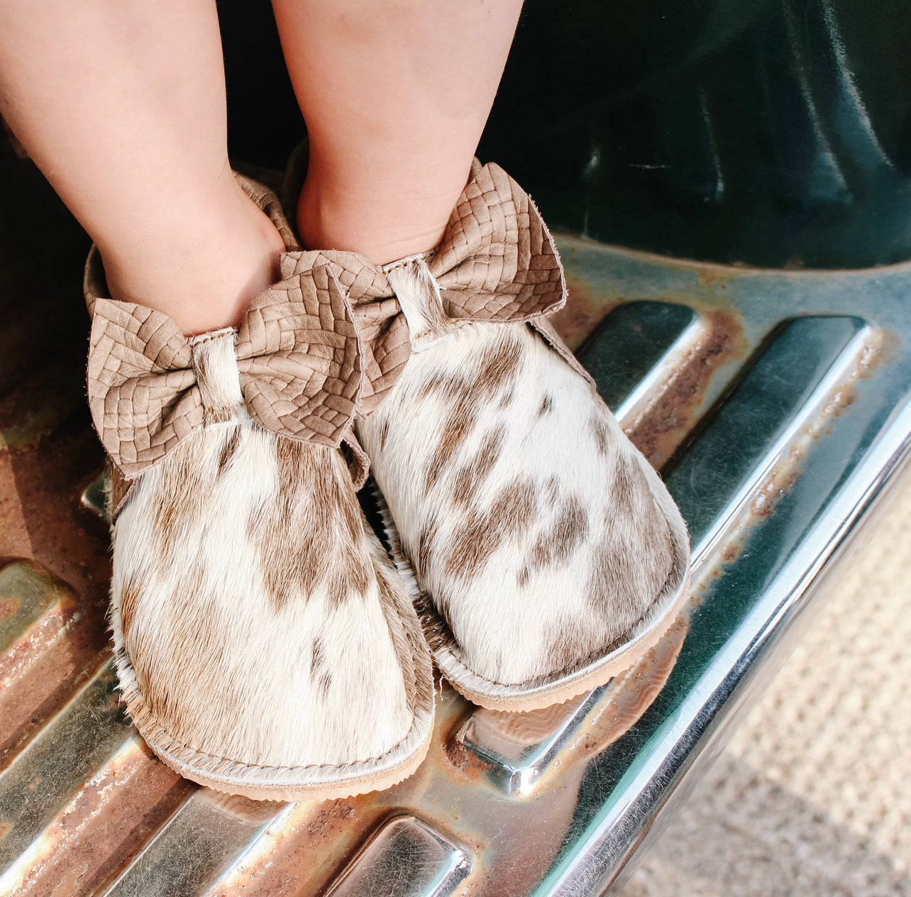 Hair Hide Mocs - TODDLER - Size 9/10 (4mm Sole)