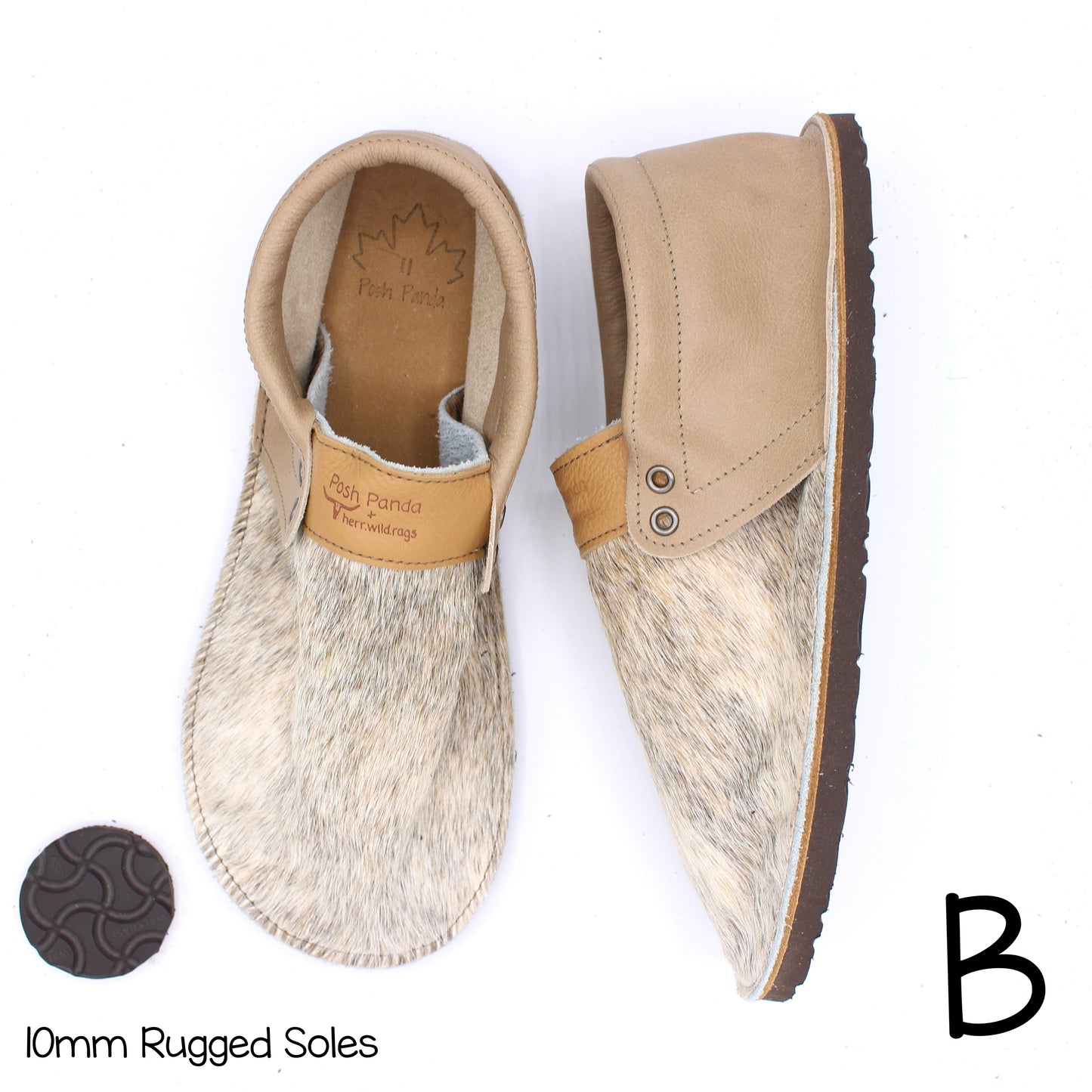 Hair Hide Collab Mocs - Ladies - SIZE 11 - RUGGED