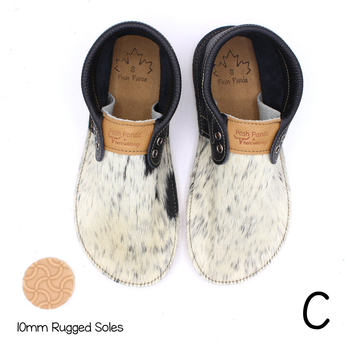 Hair Hide Collab Mocs - Ladies - SIZE 8 - RUGGED