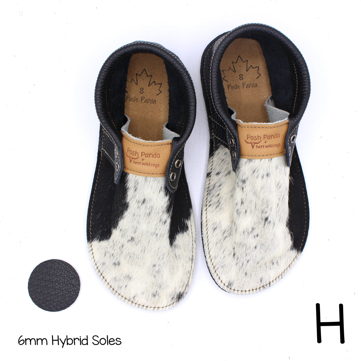 Hair Hide Collab Mocs - Ladies - SIZE 8 (4-6mm Soles)