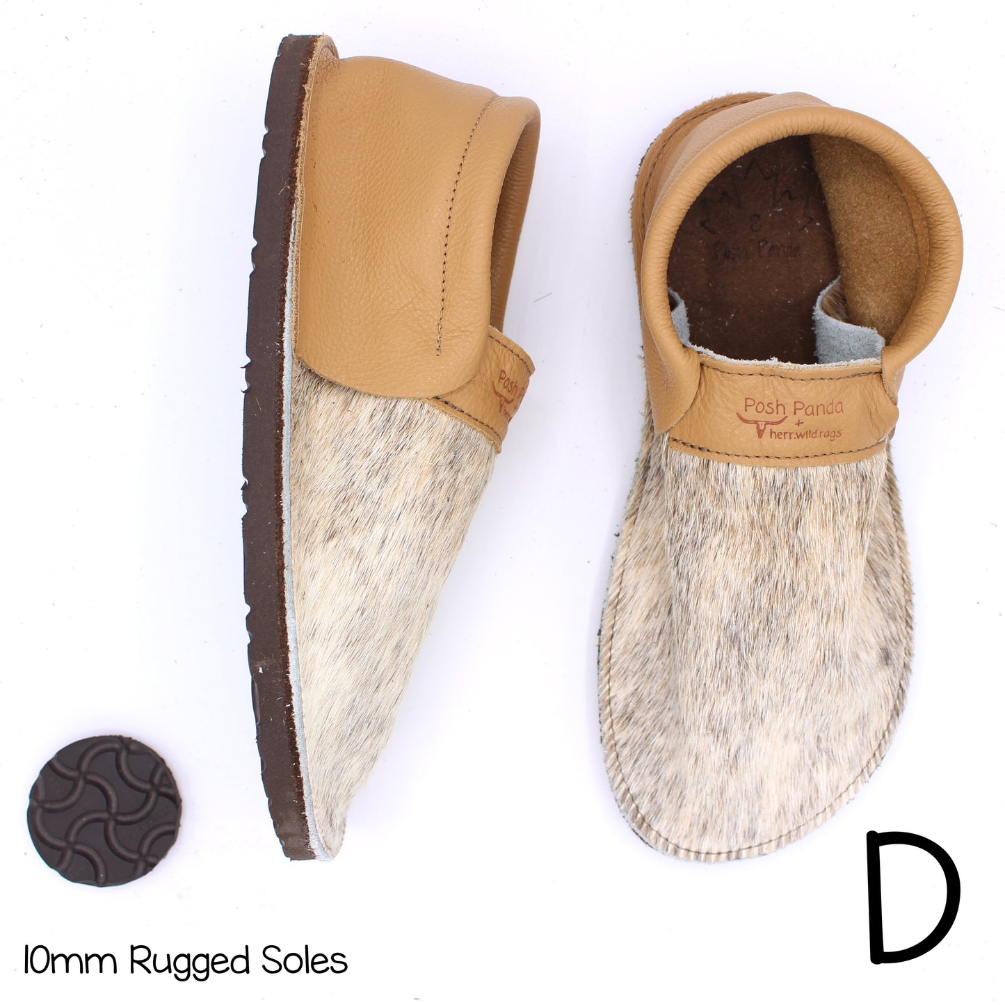 Hair Hide Collab Mocs - Ladies - SIZE 8 - RUGGED