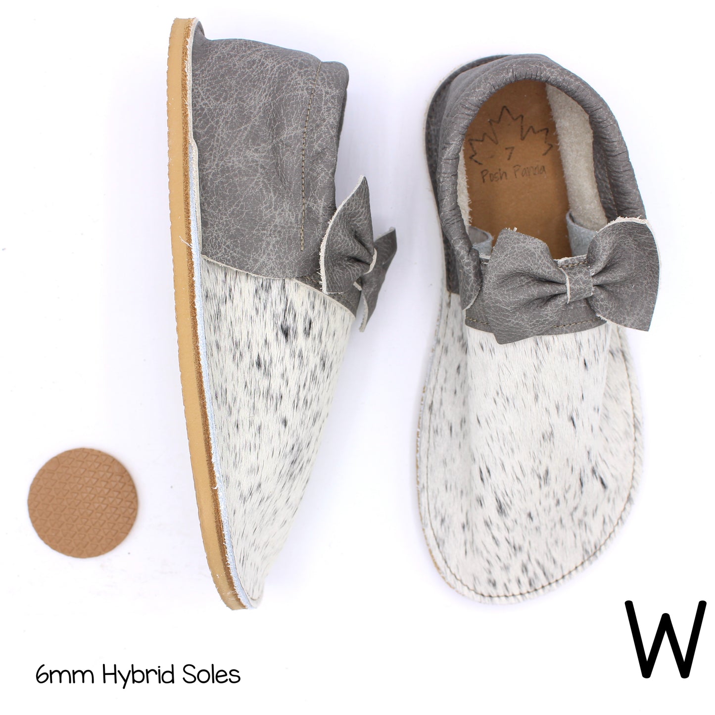 Hair Hide Collab Mocs - Ladies - SIZE 7 (4-6mm Soles)