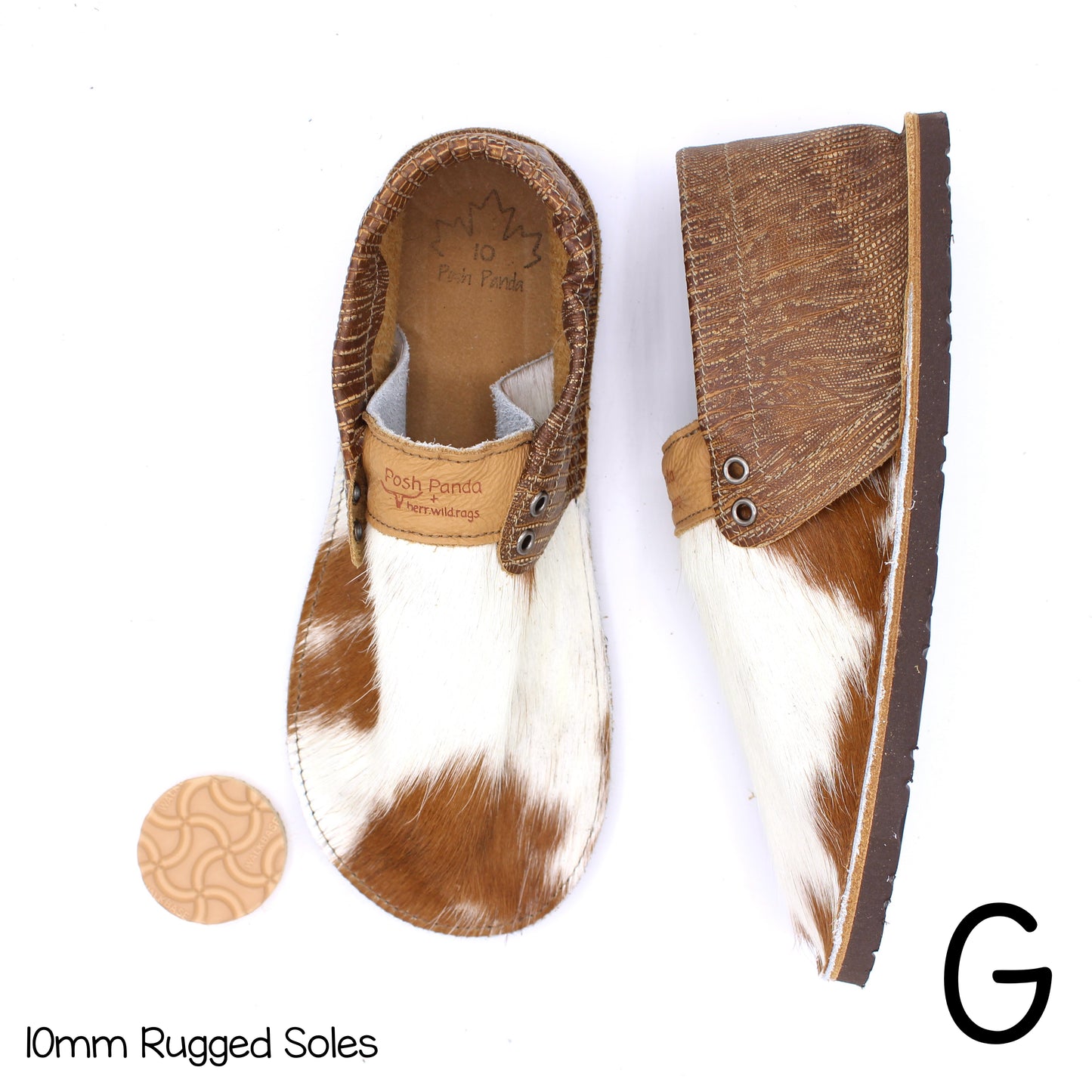 Hair Hide Collab Mocs - Ladies - SIZE 10 - RUGGED