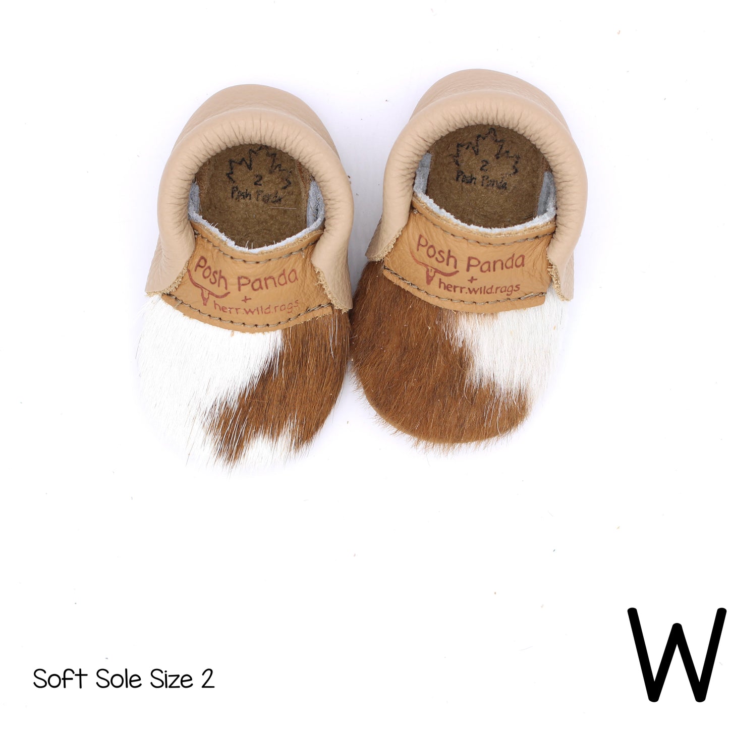 Hair Hide Mocs -  BABY/TODDLER (Soft Sole) - Size 2