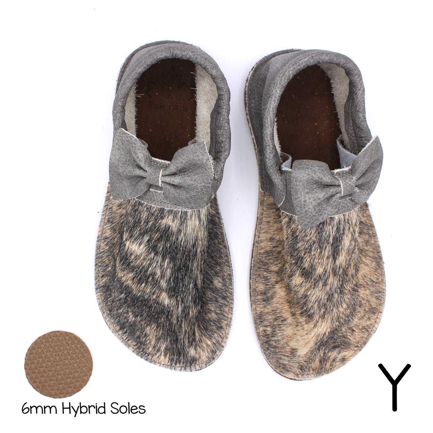 Hair Hide Collab Mocs - Ladies - SIZE 7 (4-6mm Soles)