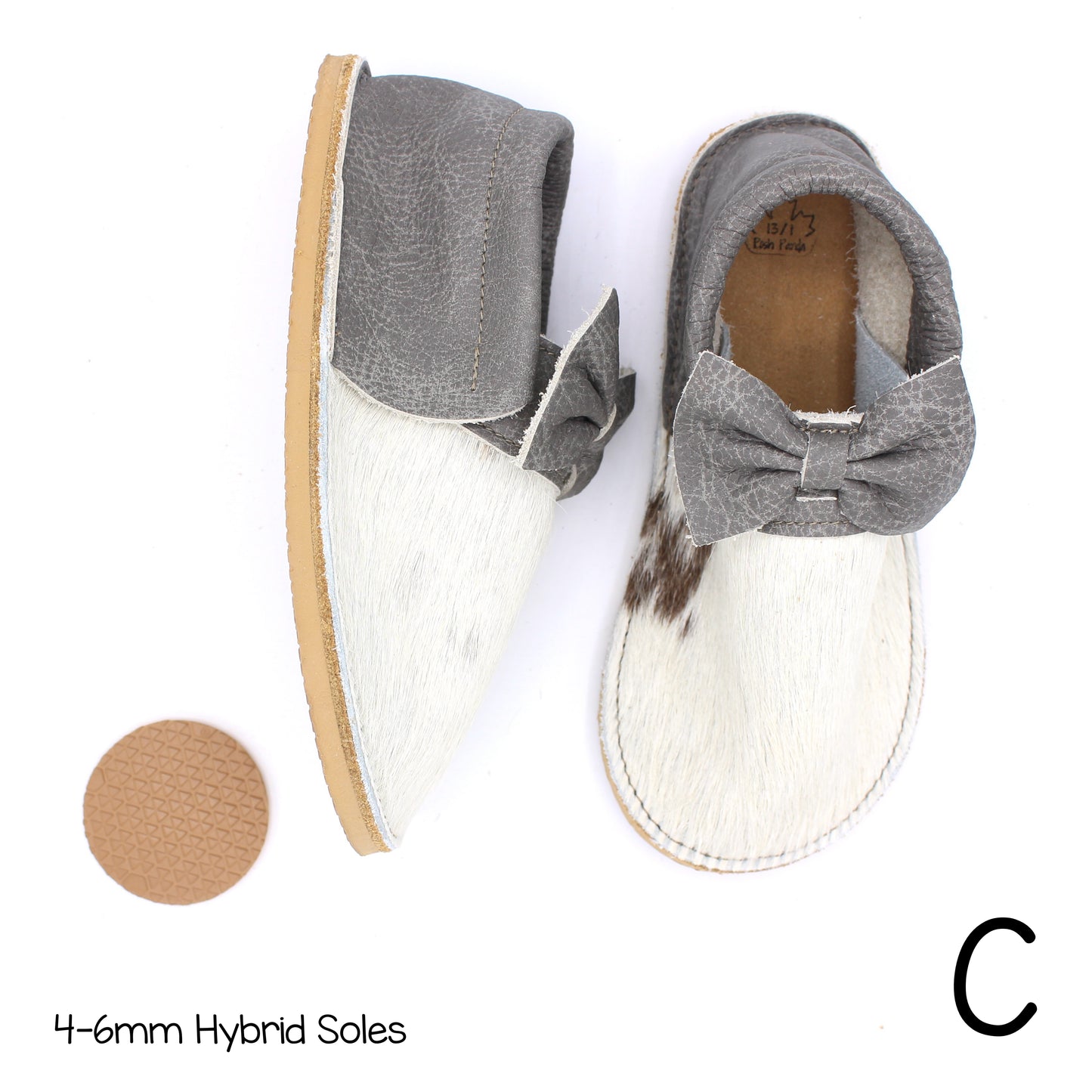 Hair Hide Mocs - YOUTH - Size 13/1 (4-6mm Sole)