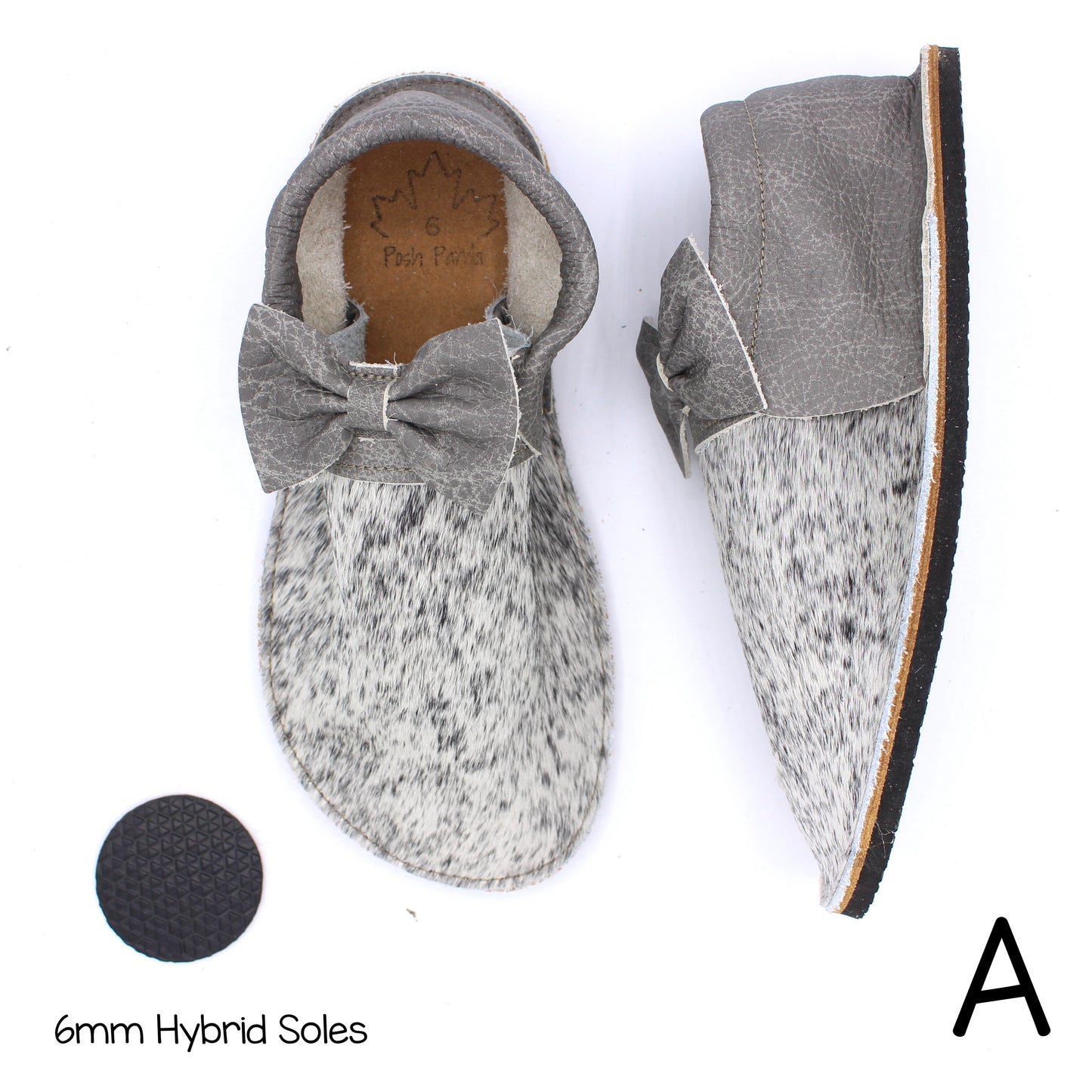 Hair Hide Collab Mocs - Ladies - SIZE 6 (4-6mm Soles)