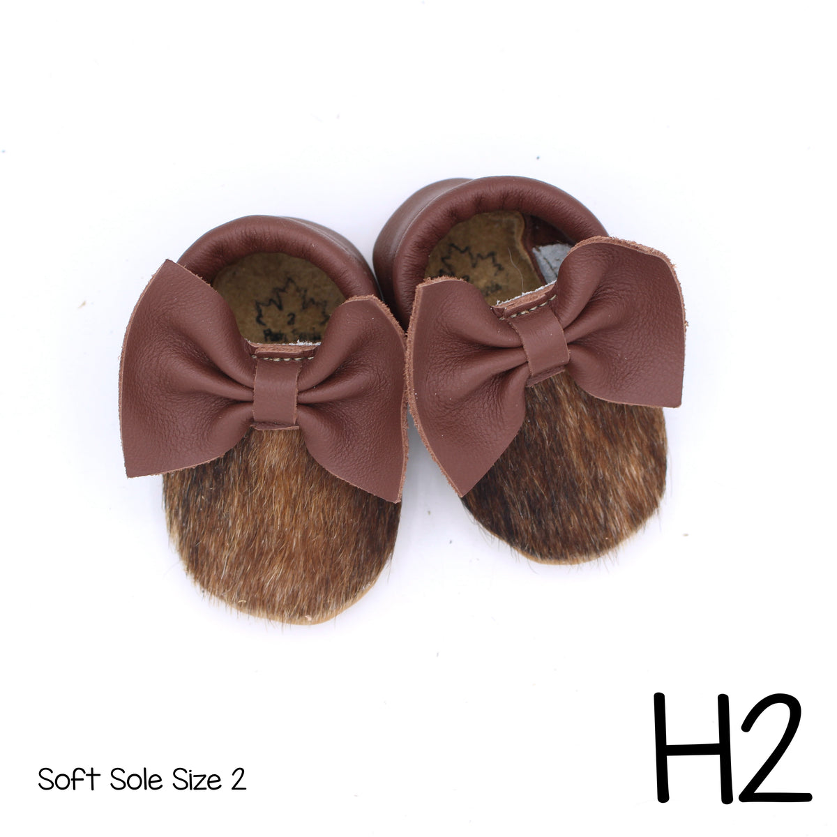 Hair Hide Mocs -  BABY/TODDLER (Soft Sole) - Size 2
