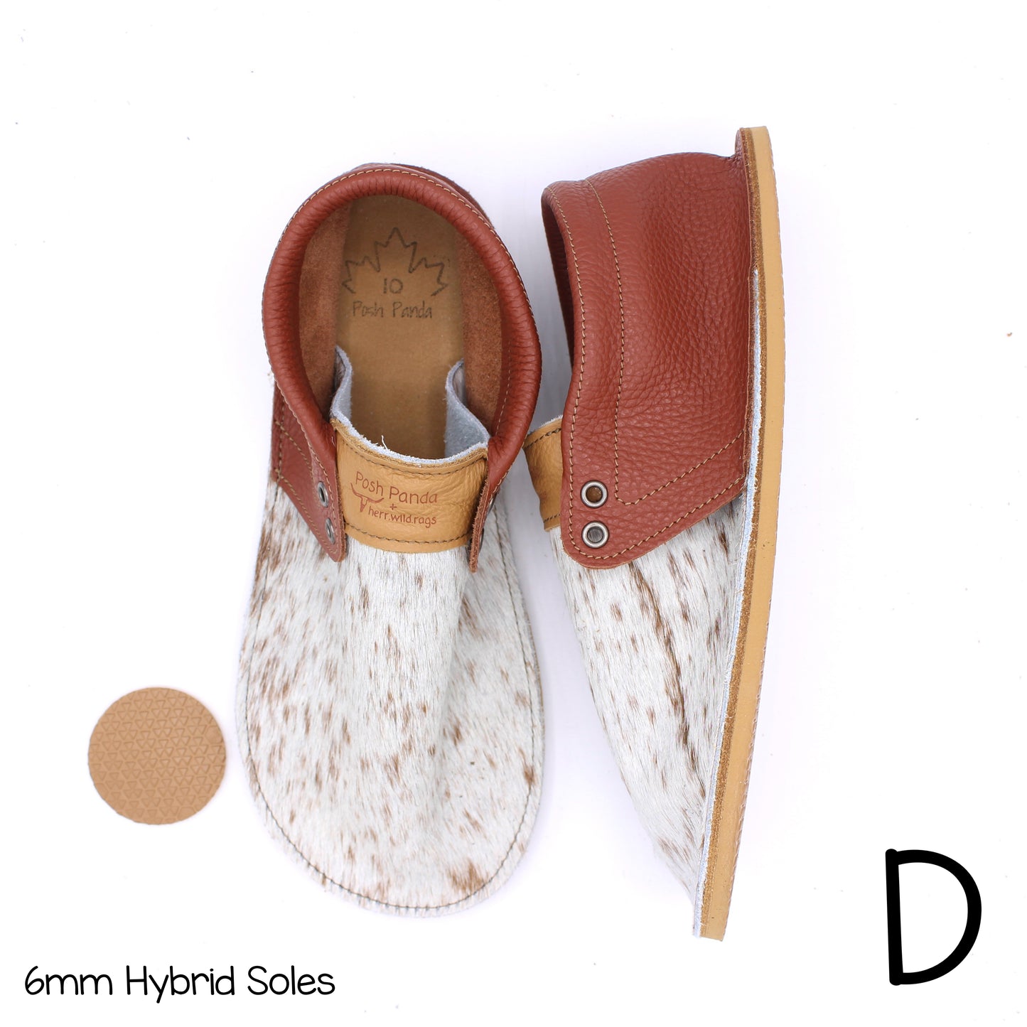 Hair Hide Collab Mocs - Ladies - SIZE 10 (4-6mm Soles)