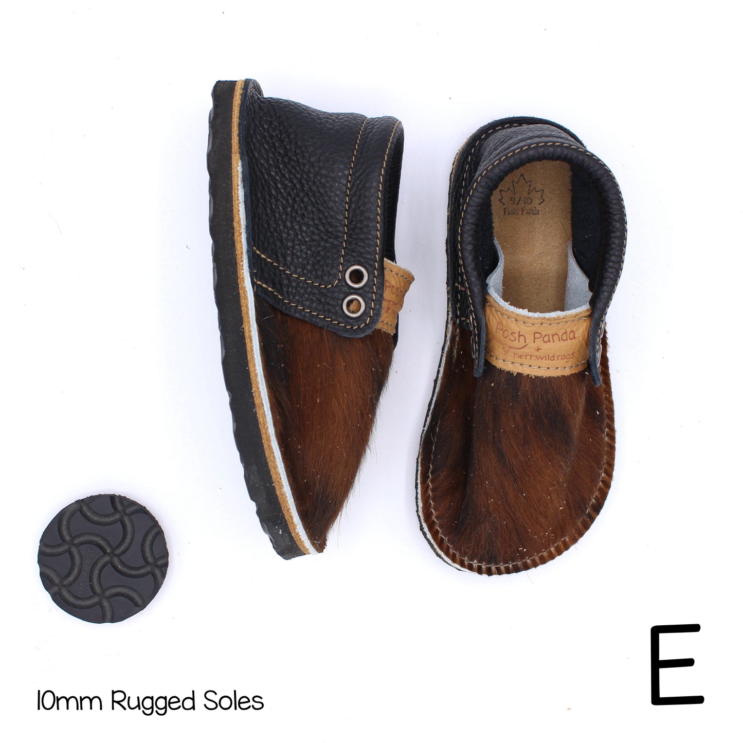 Hair Hide Mocs -  TODDLER - Size 9/10 (RUGGED Sole)