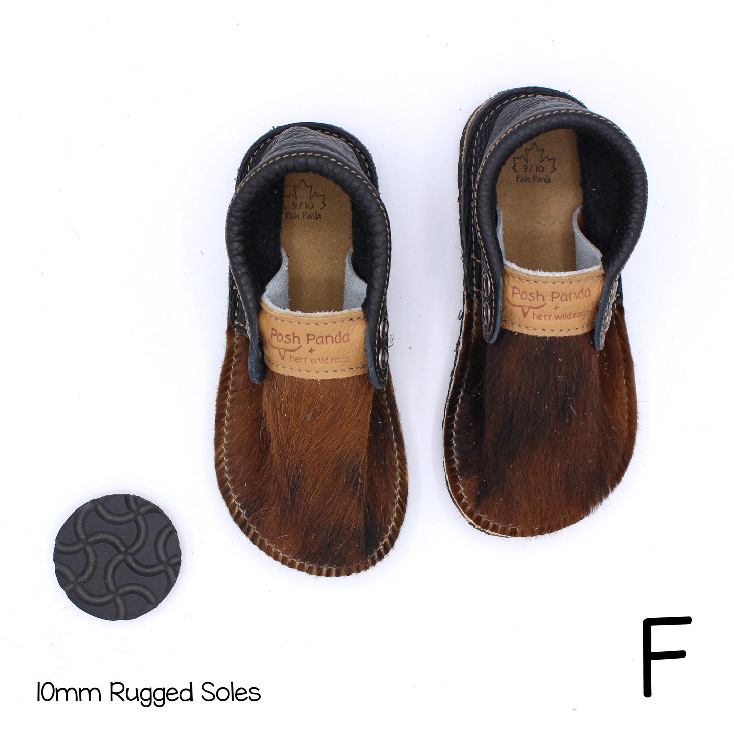 Hair Hide Mocs -  TODDLER - Size 9/10 (RUGGED Sole)