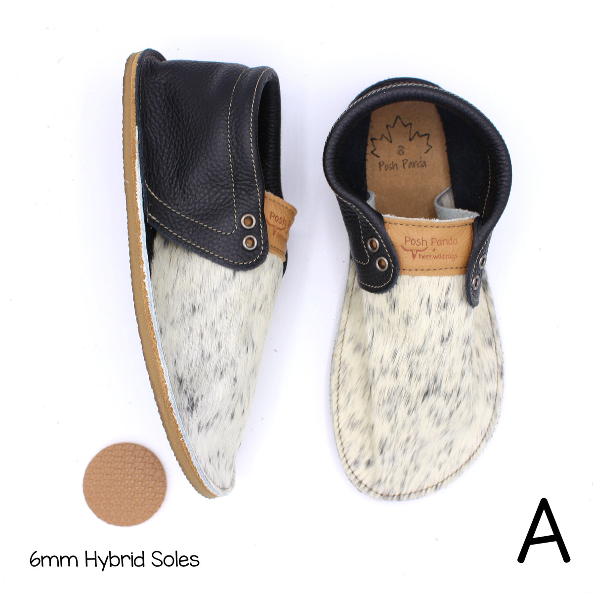 Hair Hide Collab Mocs - Ladies - SIZE 8 (4-6mm Soles)