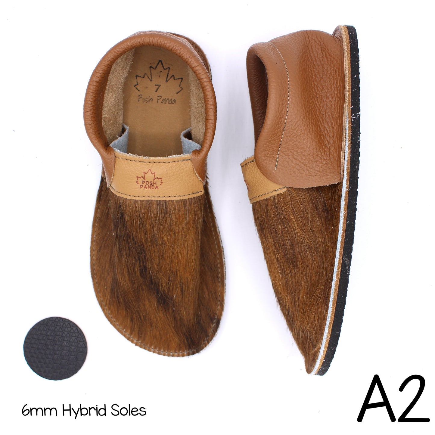 Hair Hide Collab Mocs - Ladies - SIZE 7 (4-6mm Soles)