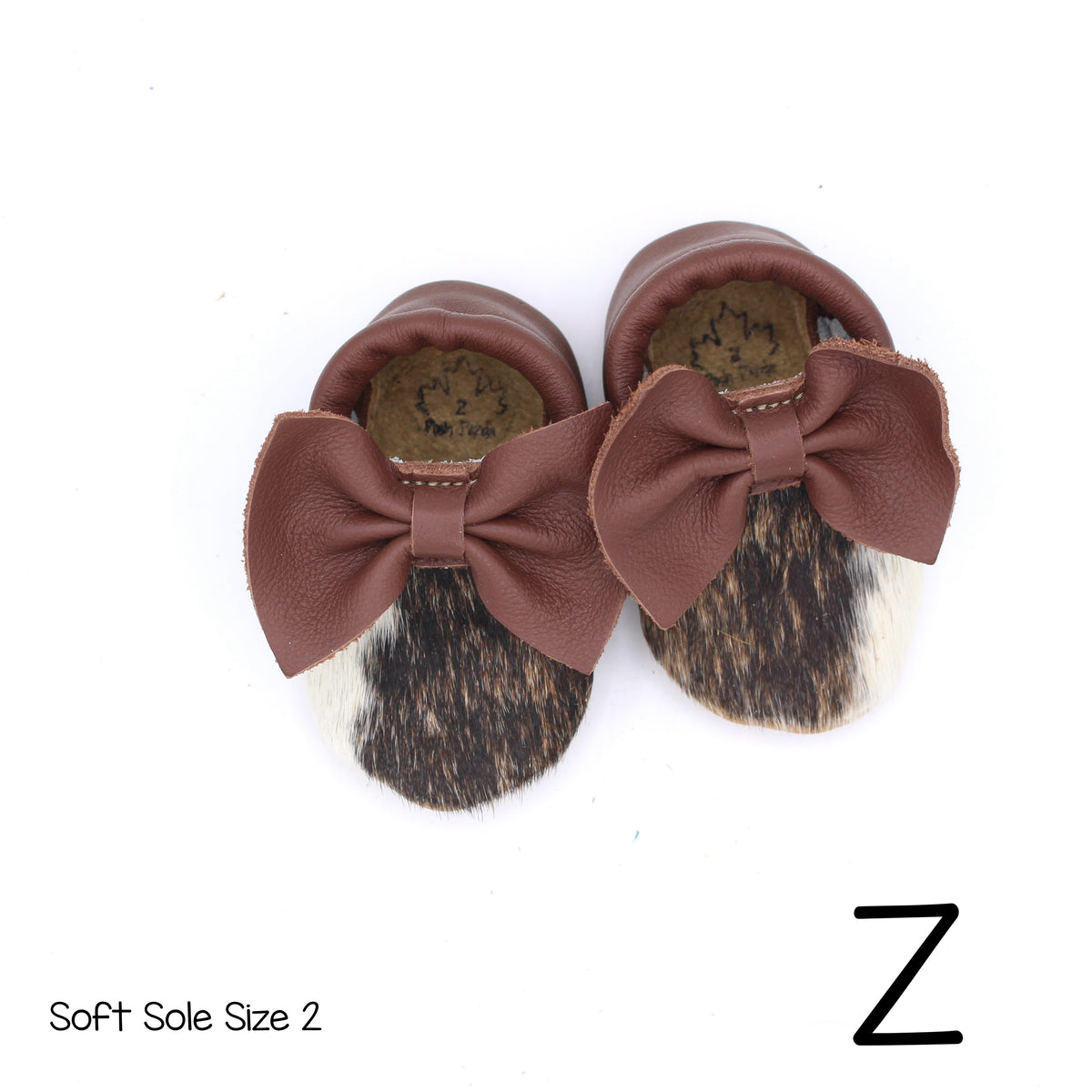 Hair Hide Mocs -  BABY/TODDLER (Soft Sole) - Size 2