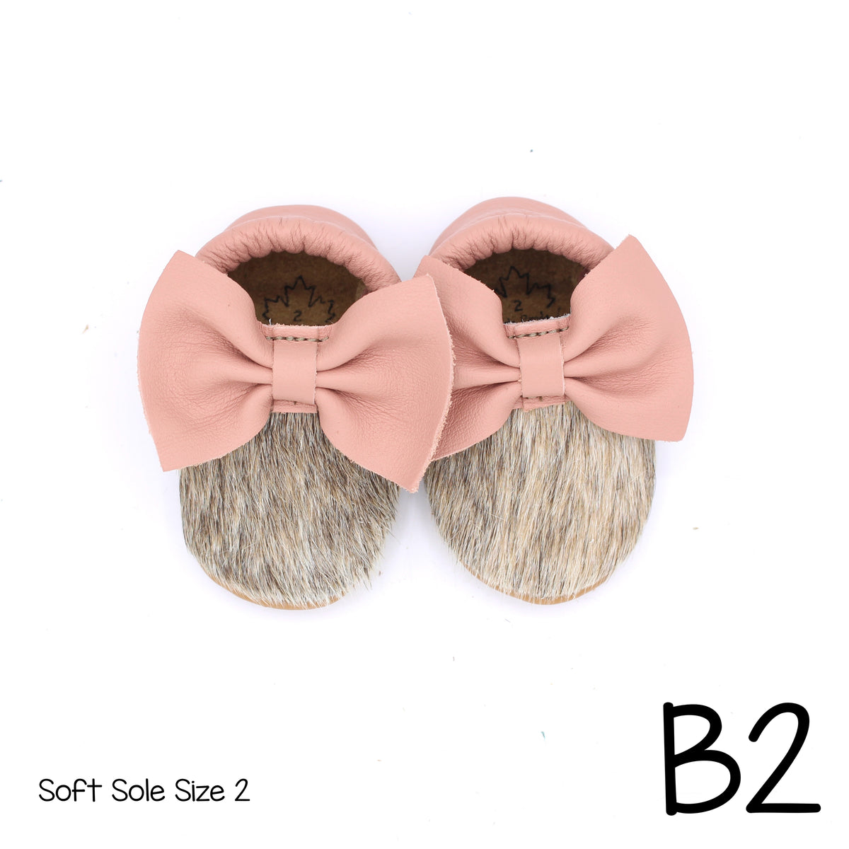 Hair Hide Mocs -  BABY/TODDLER (Soft Sole) - Size 2