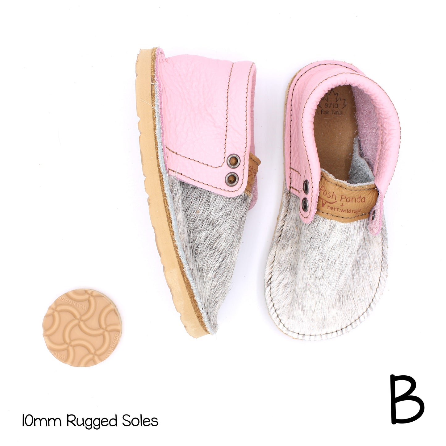 Hair Hide Mocs -  TODDLER - Size 9/10 (RUGGED Sole)