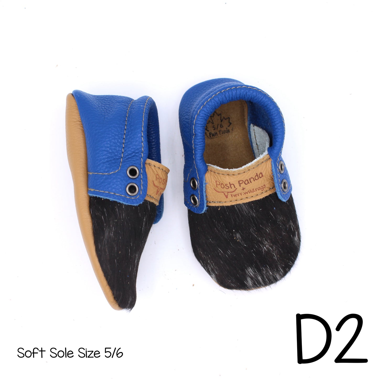 Hair Hide Mocs -  BABY/TODDLER (Soft Sole) - Size 5/6