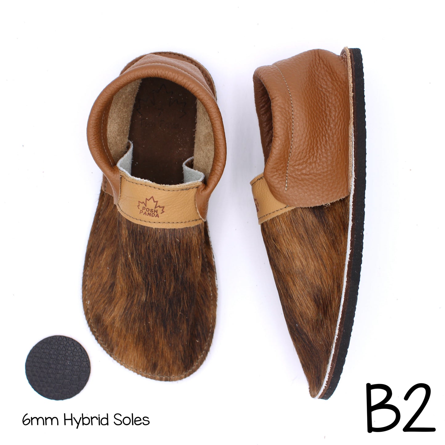 Hair Hide Collab Mocs - Ladies - SIZE 7 (4-6mm Soles)
