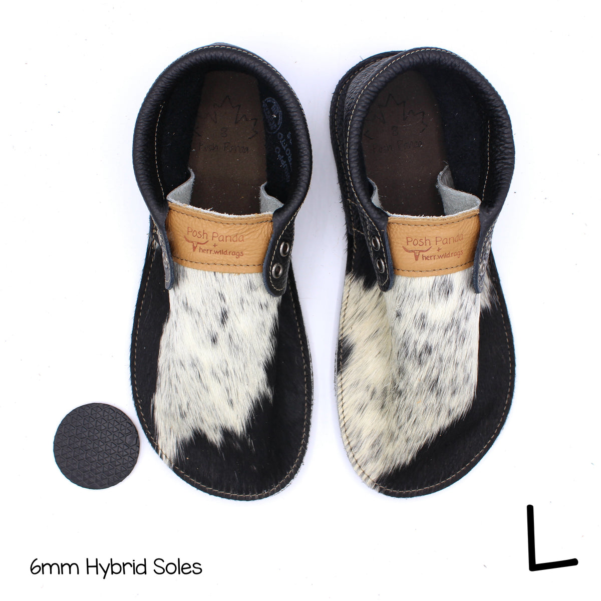 Hair Hide Collab Mocs - Ladies - SIZE 8 (4-6mm Soles)