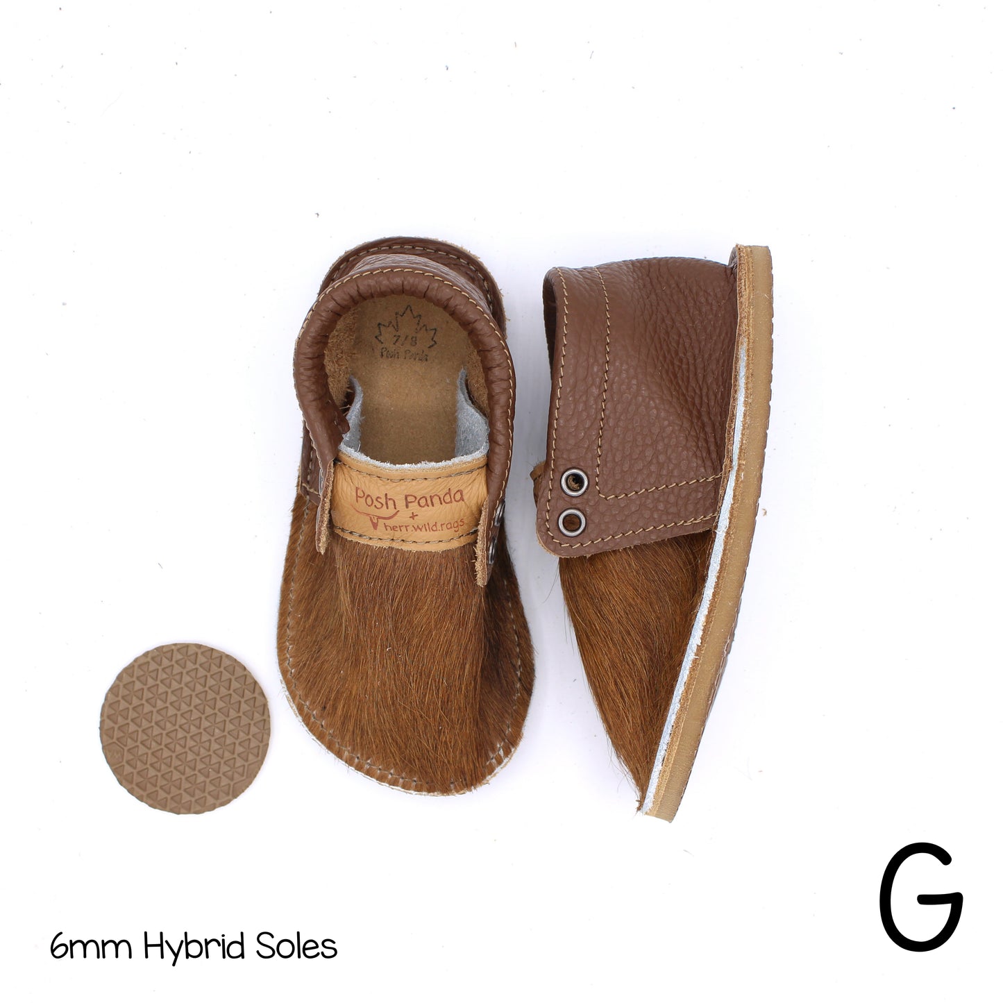 Hair Hide Mocs - TODDLER - Size 7/8 (4-6mm Sole)