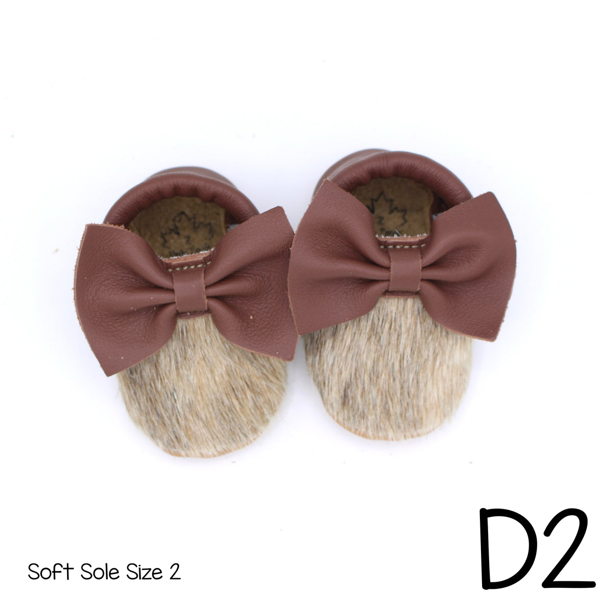Hair Hide Mocs -  BABY/TODDLER (Soft Sole) - Size 2