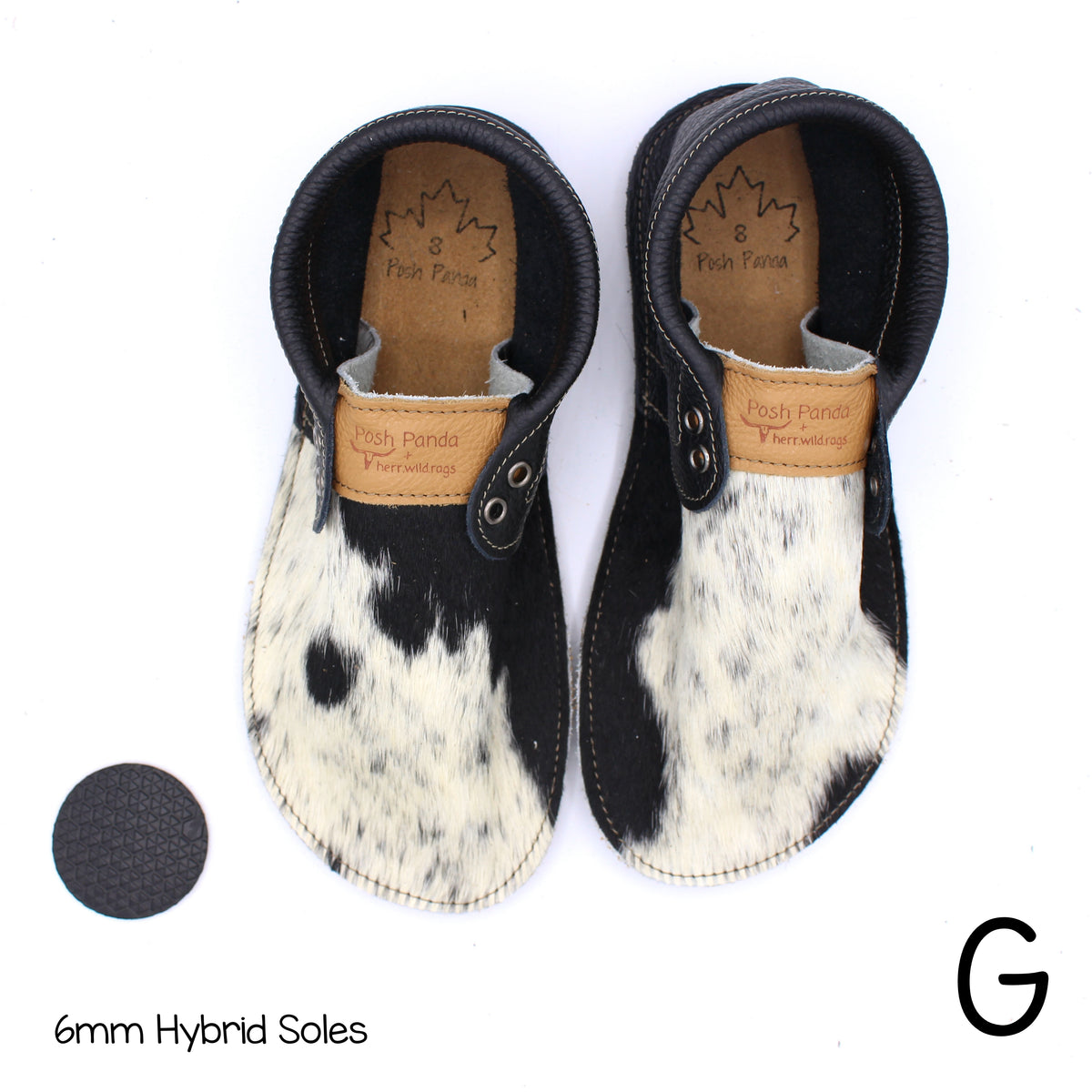 Hair Hide Collab Mocs - Ladies - SIZE 8 (4-6mm Soles)