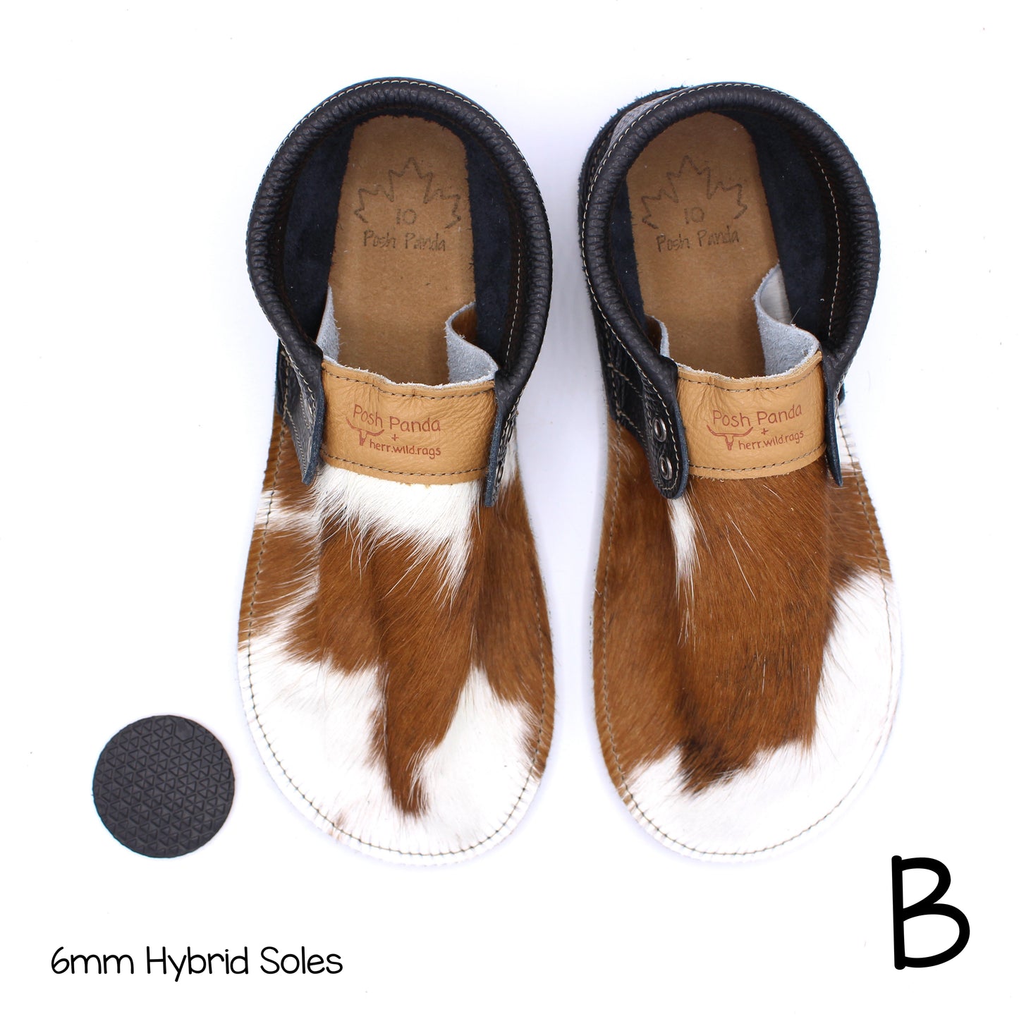 Hair Hide Collab Mocs - Ladies - SIZE 10 (4-6mm Soles)