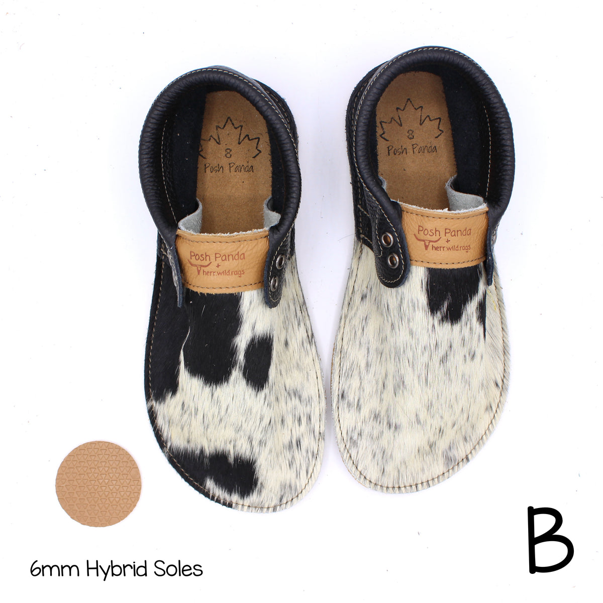 Hair Hide Collab Mocs - Ladies - SIZE 8 (4-6mm Soles)