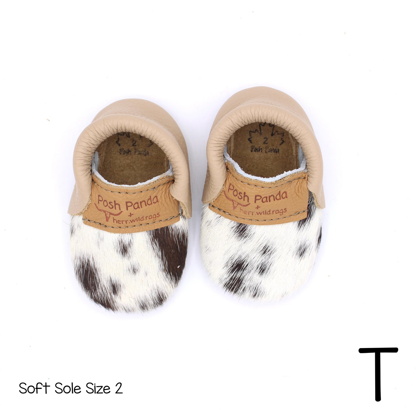 Hair Hide Mocs -  BABY/TODDLER (Soft Sole) - Size 2