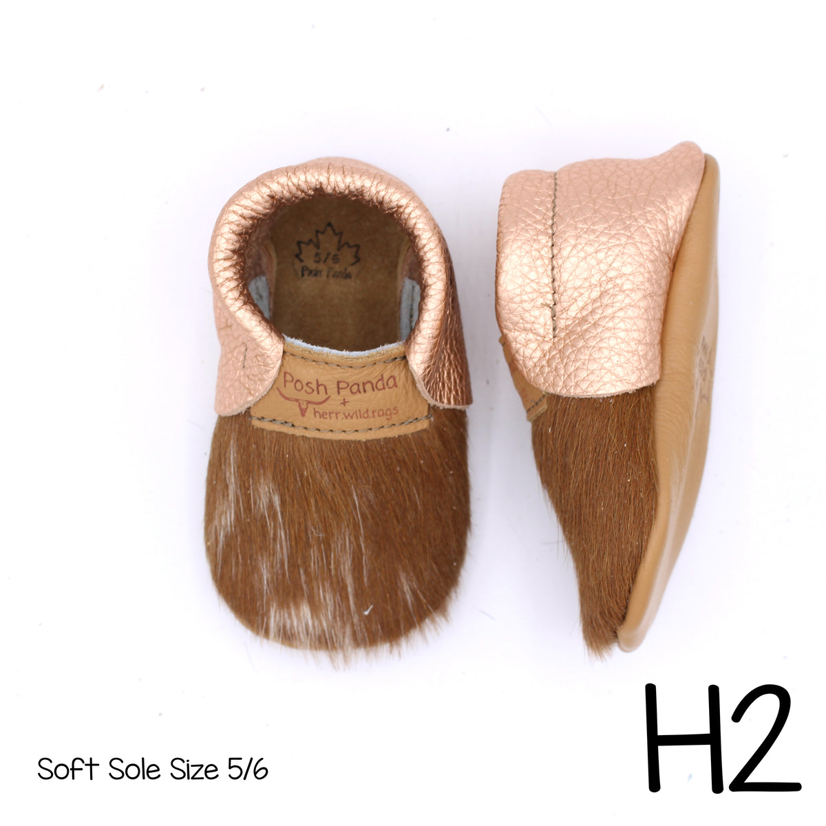 Hair Hide Mocs -  BABY/TODDLER (Soft Sole) - Size 5/6