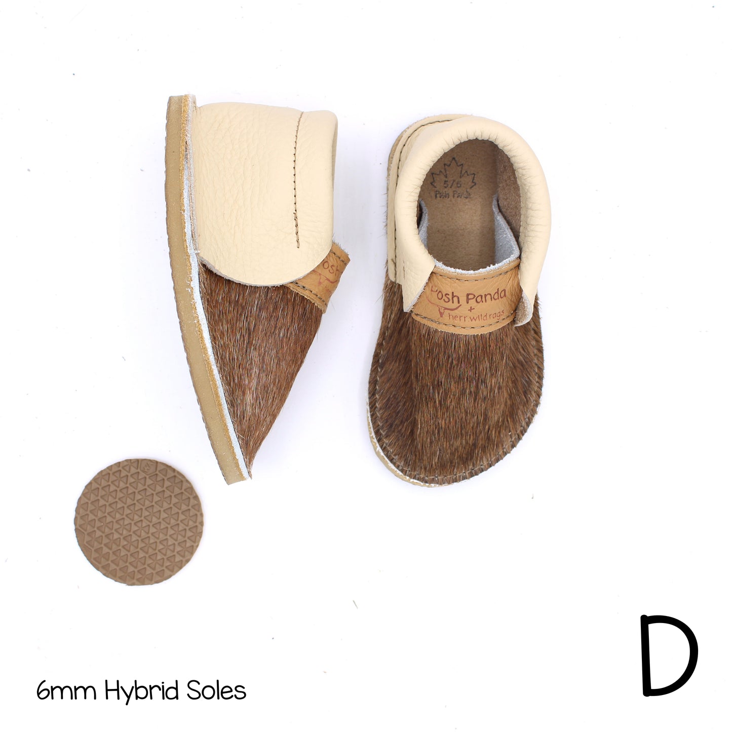Hair Hide Mocs - TODDLER - Size 5/6 (4-6mm Sole)