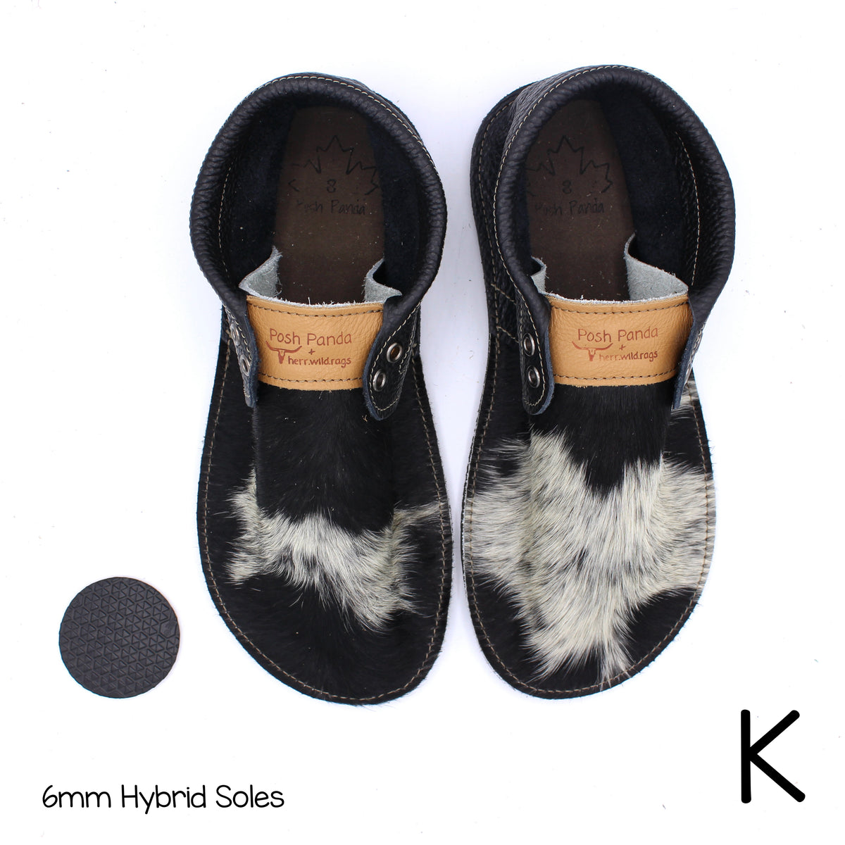 Hair Hide Collab Mocs - Ladies - SIZE 8 (4-6mm Soles)