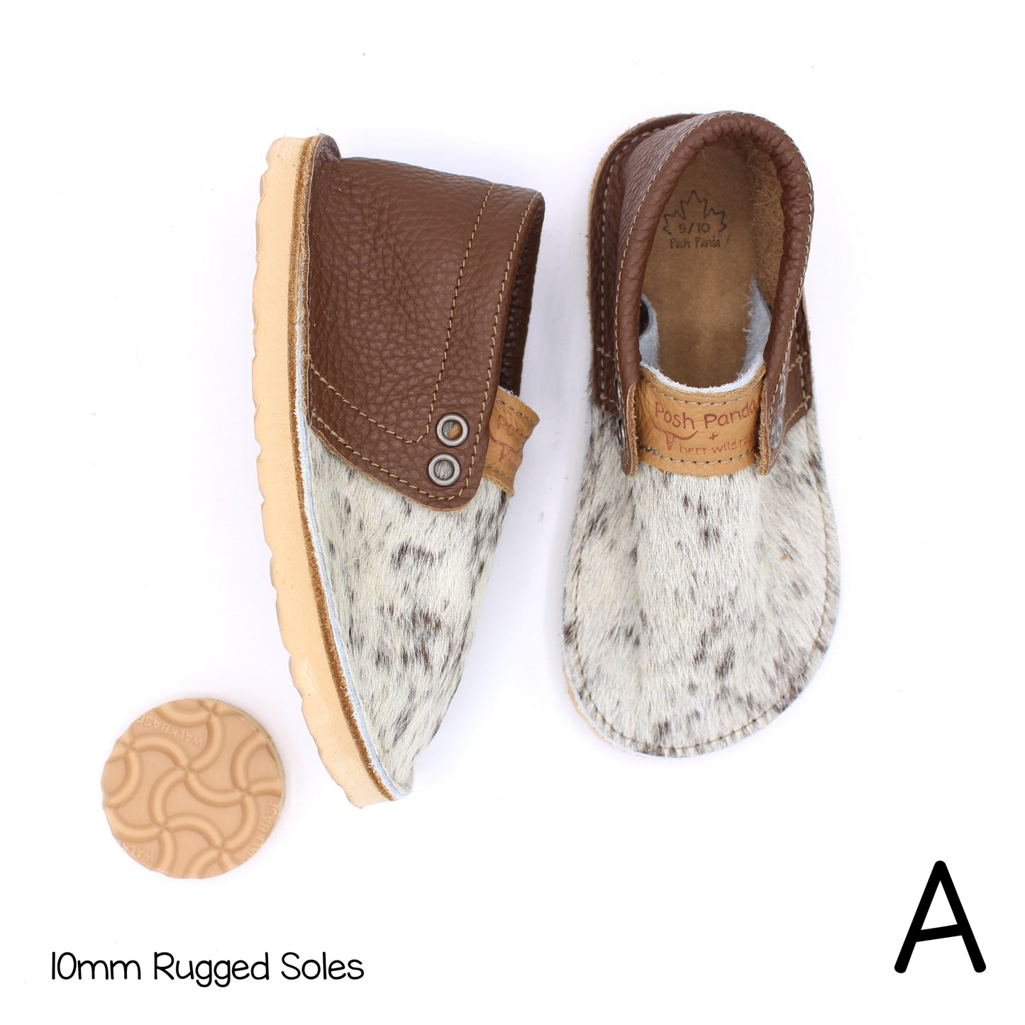 Hair Hide Mocs -  TODDLER - Size 9/10 (RUGGED Sole)